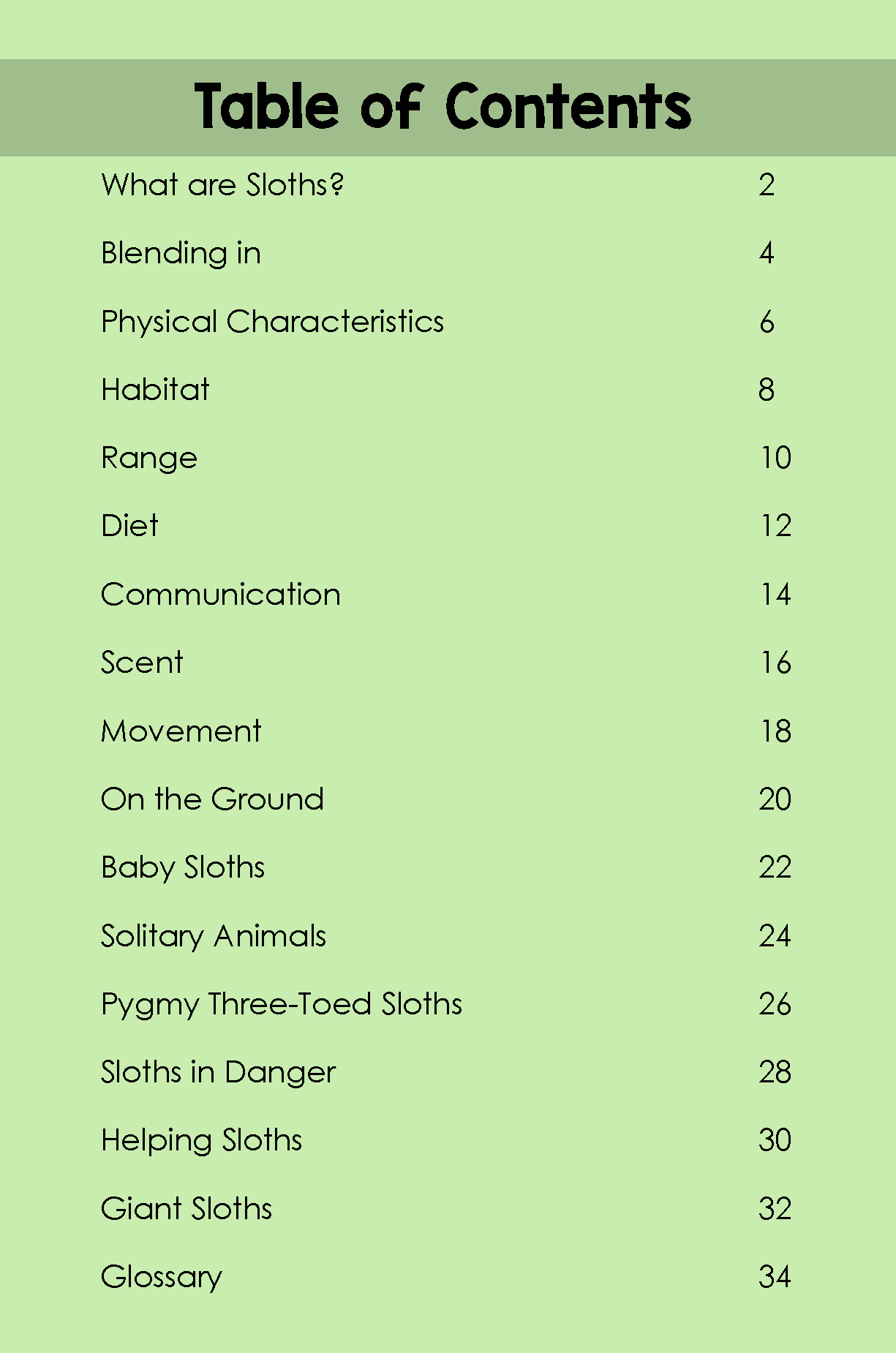Sloths – Elementary Explorers