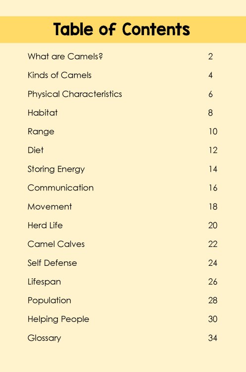 Camels- TOC