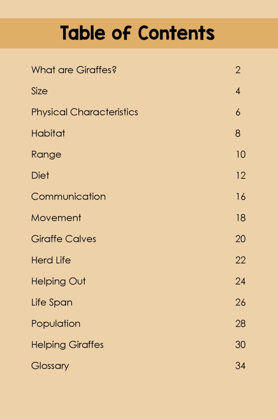 Giraffes- TOC