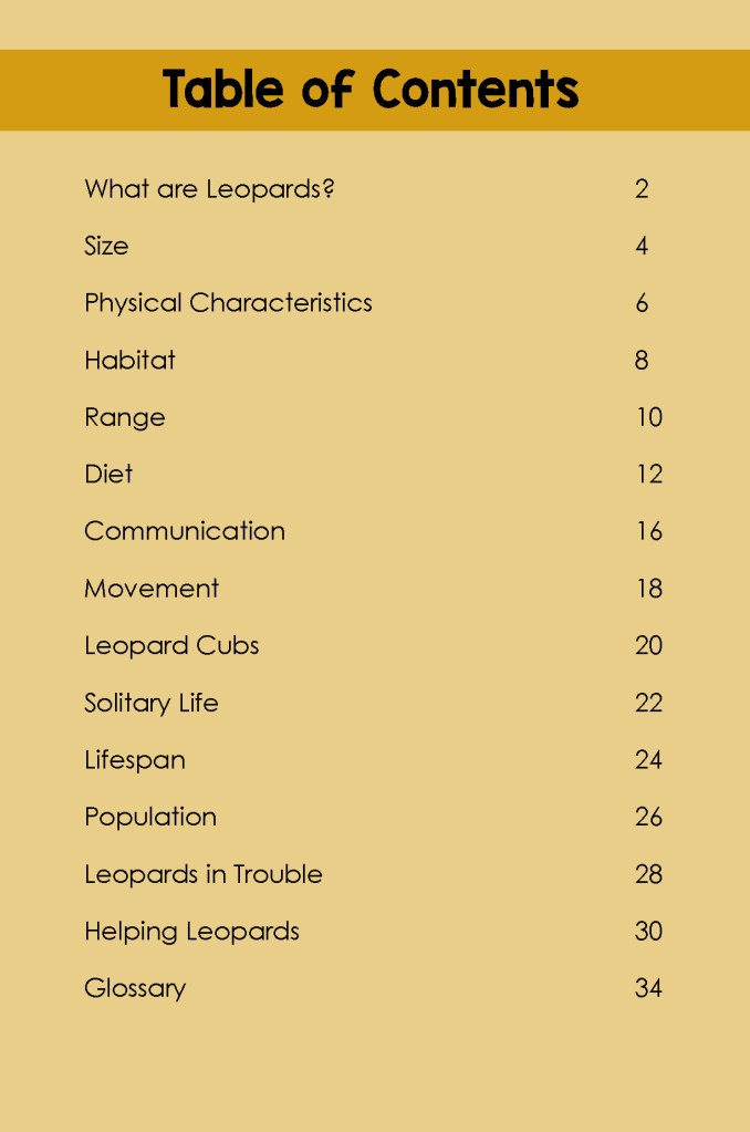 Leopard Dictionary Leopards – Elementary Explorers