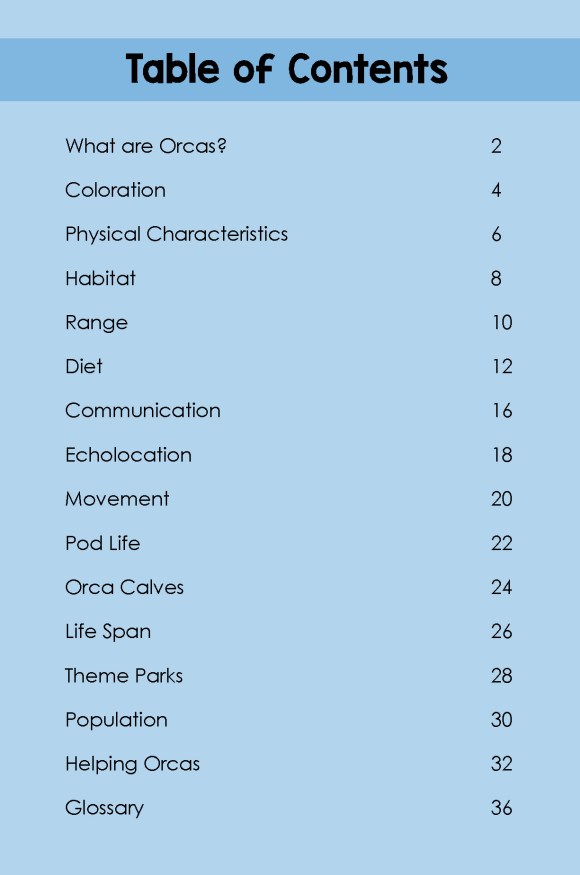 Orcas- TOC