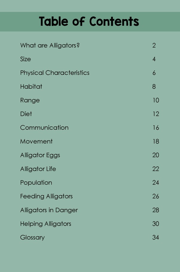 Alligators- TOC