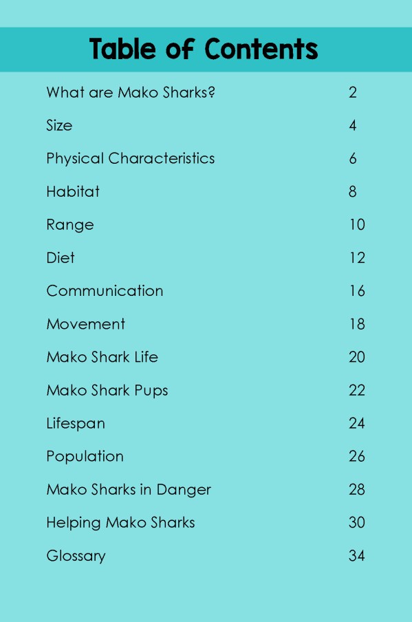 Mako Sharks- TOC