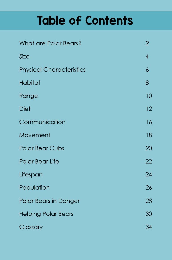 Polar Bears- TOC
