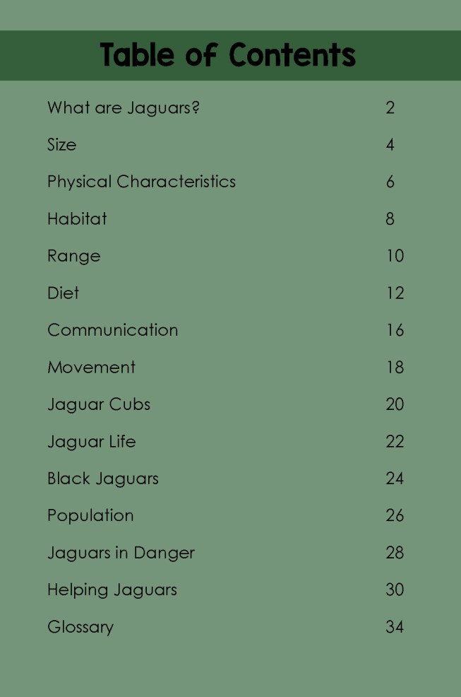 Jaguars- TOC
